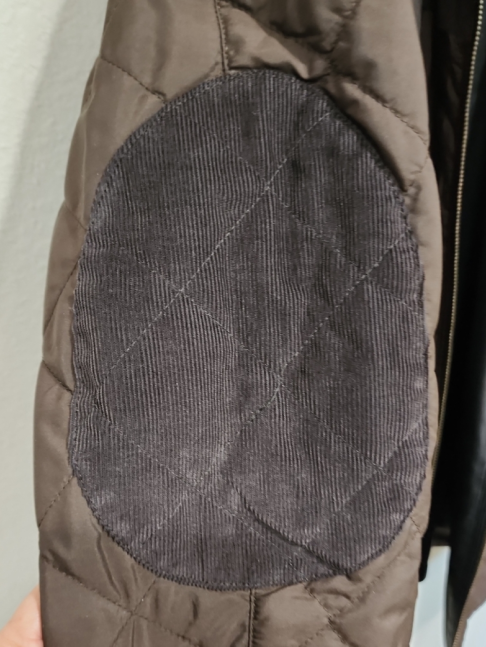 Faconnable Jacket Lambskin Leather Reversible Chore Coat Corduroy Brown size L - Picture 10 of 14